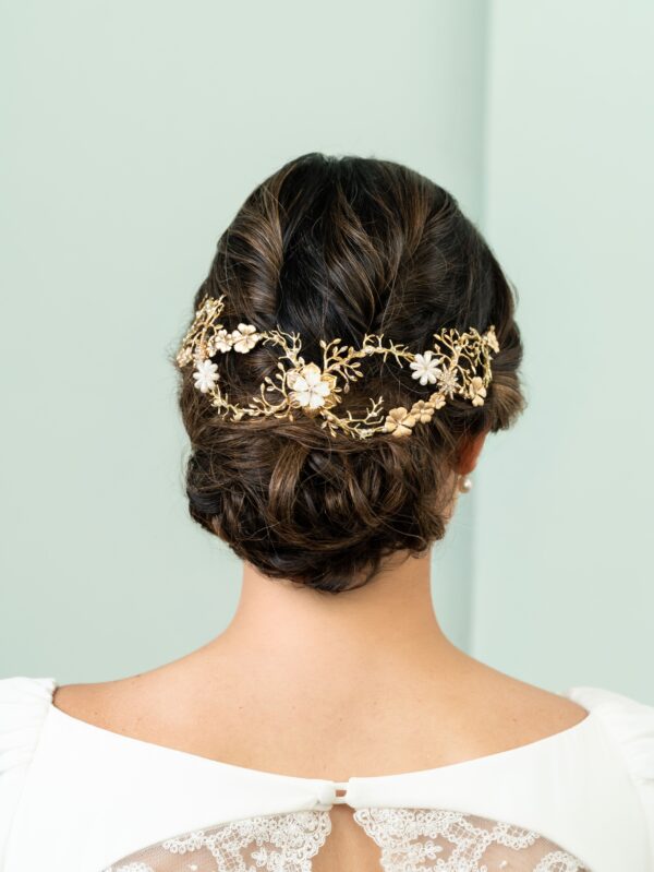Tocado de novia floral